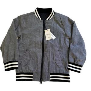 NWT Sovereign Code Reversible Bomber Jacket Black Oxford Kids XL